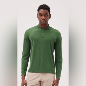 Outdoor Voices NWT Birdie Longsleeve Polo in Greenwoods